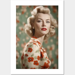 1950s Glam Woman Posters and Art